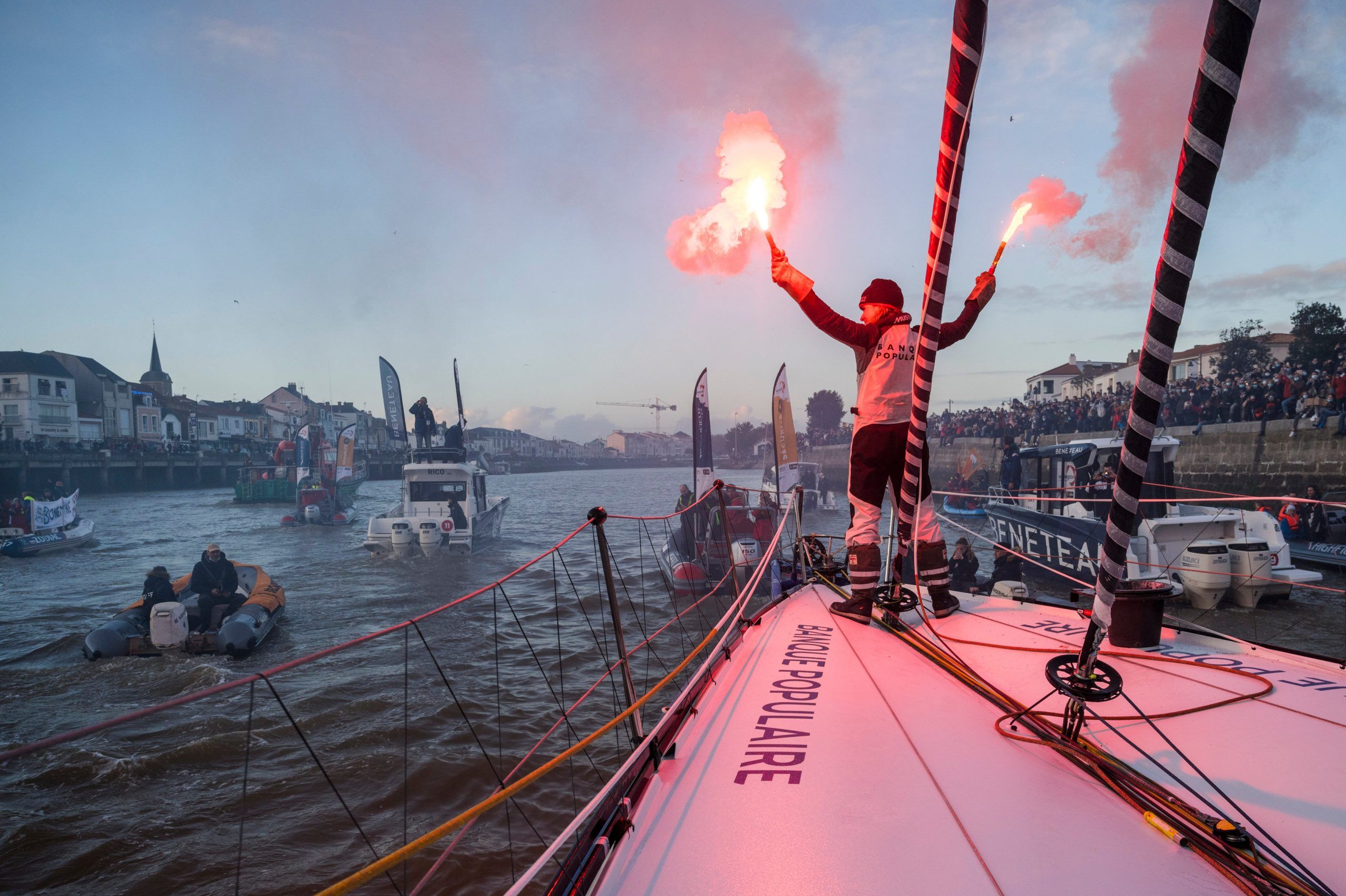 Race photo production Vendee Globe 2020